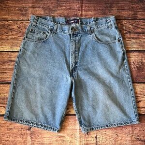 Arizona Jeans Co Loose Fit Mens Light Wash Denim Shorts Size 38
